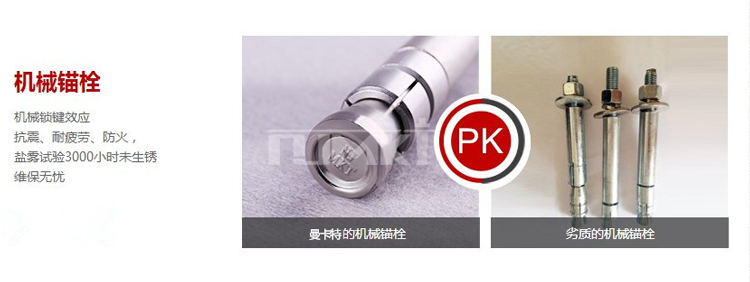 曼卡特后切底機械錨栓產(chǎn)品