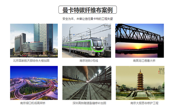 這些工程都在用曼卡特碳纖維布，您還等什么？