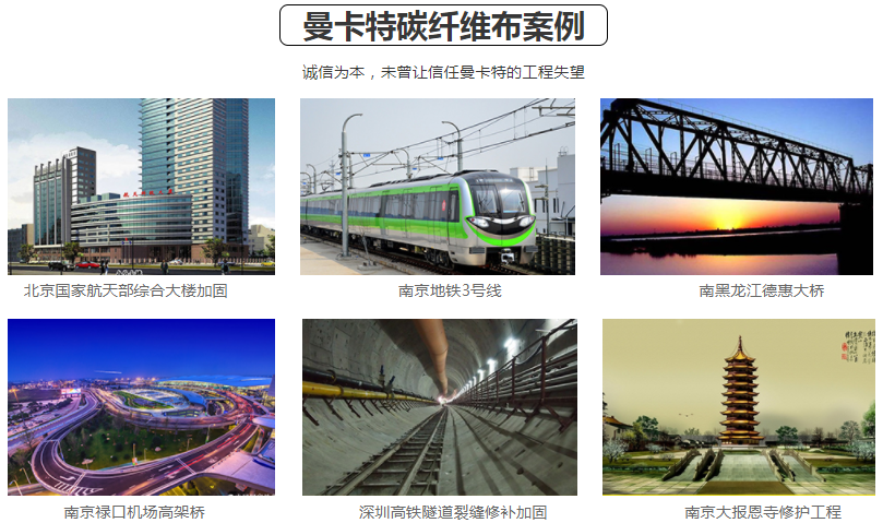 這么多工程都在用曼卡特碳纖維布加固！